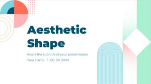 Conception de présentation gratuite de forme esthétique pour le modèle PowerPoint et le thème Google Slides