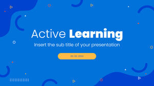 Google Slaytlar teması ve PowerPoint Şablonu için Aktif Öğrenme Sunum Tasarımı