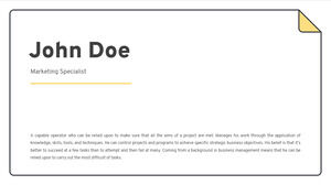 Lebenslauf-Präsentationsdesign für Google Slides-Design und PowerPoint-Vorlage