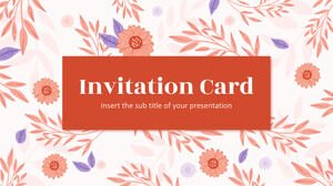 Diseño de presentación gratuita de tarjeta de invitación floral para plantilla de PowerPoint y tema de Google Slides