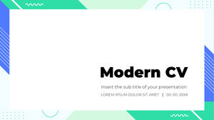 Design de apresentação grátis de currículo moderno para modelo de PowerPoint e tema de slides do Google