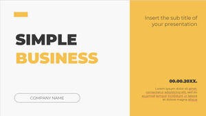 Design de negócios simples Design de apresentação gratuito para modelo de PowerPoint e tema de Google Slides