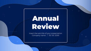 Ежегодный обзор бесплатно Дизайн презентации для темы Google Slides и шаблона PowerPoint