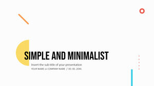 Design di presentazione gratuito minimalista semplice per modello PowerPoint e tema Presentazioni Google