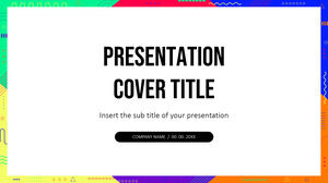 Temas de Google Slides y plantillas de PowerPoint gratuitos para presentaciones con marcos geométricos funky