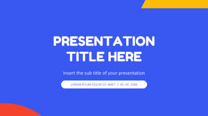 Tema Google Slides gratis dan Template PowerPoint untuk Presentasi Bentuk Datar Berwarna-warni