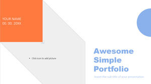 Free Google Slides theme and PowerPoint Template for Awesome Simple Portfolio Presentation