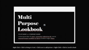 Modelos gratuitos de PowerPoint e temas de Google Slides para apresentação de lookbook multiuso
