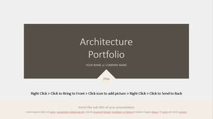 Modelos gratuitos do PowerPoint e temas do Google Slides para apresentação de portfólio de arquitetura mínima