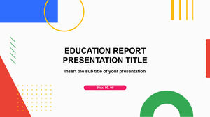 교육 보고서 무료 파워포인트 템플릿 및 Google 슬라이드 테마
