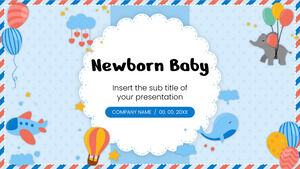 Google 슬라이드 테마 및 파워포인트 템플릿용 신생아 무료 프레젠테이션 배경 디자인 만나기