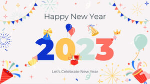 新年快乐庆祝活动免费演示模板 - Google 幻灯片主题和 PowerPoint 模板