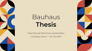 Bauhaus Style Thesis Darmowy projekt tła prezentacji dla motywu Prezentacji Google i szablonu PowerPoint