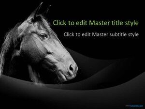 Free Black Horse PPT Template