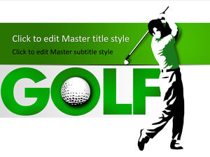 Plantilla PPT de deporte de jugador de golf gratis
