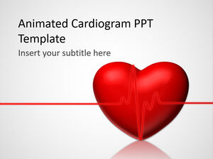 Plantilla PPT de cardiograma animada gratuita