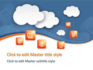เทมเพลต PPT ของ Cloud Computing ฟรี
