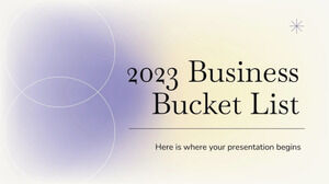 2023 Business Bucket List