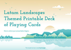 Latam Landscapes Themed Printable Deck of Playing Cards