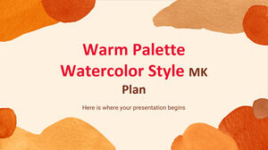MK-Plan im Aquarell-Stil mit warmer Palette