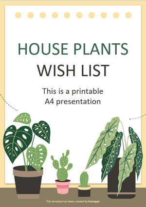 House Plants Wish List
