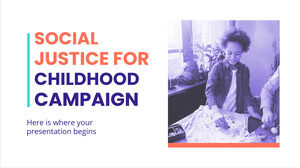 Campagne Justice sociale pour l'enfance