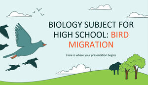 Biologie Disciplina pentru liceu: Migrația păsărilor