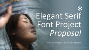 Elegante proposta di progetto di carattere Serif