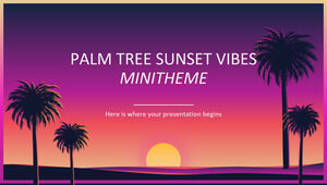 棕櫚樹日落氛圍迷你主題