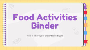 Food Activities Binder