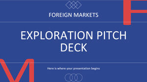 Pitch Deck de Exploração de Mercados Estrangeiros