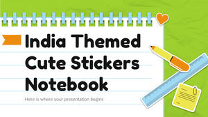 India Themed Cute Stickers Notebook for Elementary