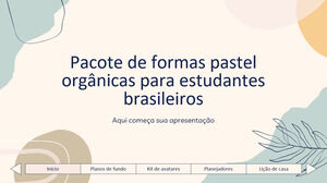 Pack de formes pastel bio pour étudiants brésiliens
