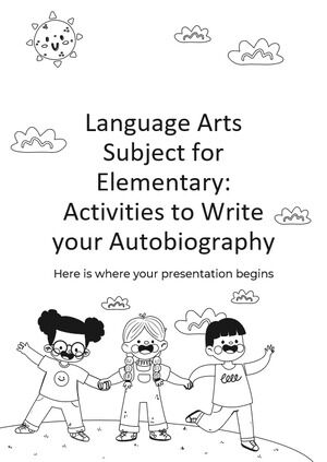 初级语言艺术科目：写自传的活动