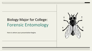 تخصص علم الأحياء للكلية: علم الحشرات الشرعي