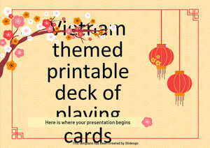 Vietnam Temalı Yazdırılabilir Oyun Kartları Destesi