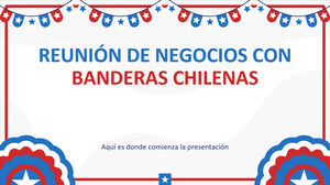 Reunião de negócios de fundos de bandeira chilena