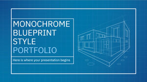 Monochrome Blueprint Style Portfolio