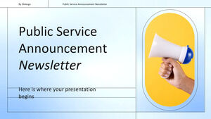 Public Service Announcement Newsletter