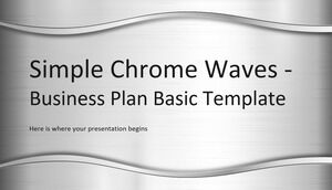Simple Chrome Waves - Plantilla básica de plan de negocios
