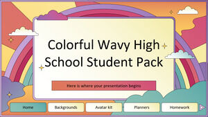 Красочный волнистый пакет старшеклассника