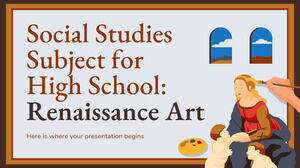 Sujet d'études sociales pour le lycée: Art de la Renaissance