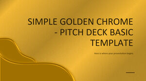 Simple Golden Chrome - Pitch Deck 基本模板