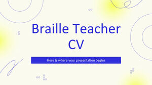Braille Teacher CV