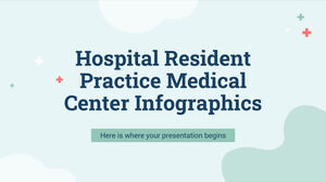Infográficos do Centro Médico de Prática Residente do Hospital