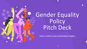 apresentação de novo tema/política de igualdade de gênero