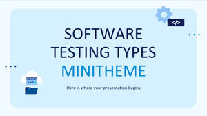 소프트웨어 테스트 유형 Minitheme