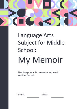 موضوع فنون اللغة للمدرسة المتوسطة: مذكراتي