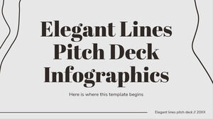 Eleganckie linie infografiki Pitch Deck