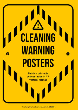 Affiches d'avertissement de nettoyage